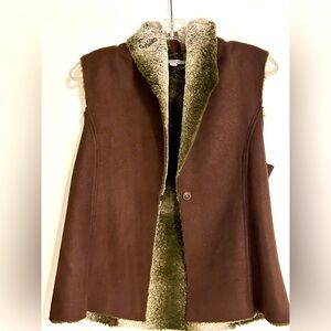 Earl Rutenberg faux shearling vest - size 8